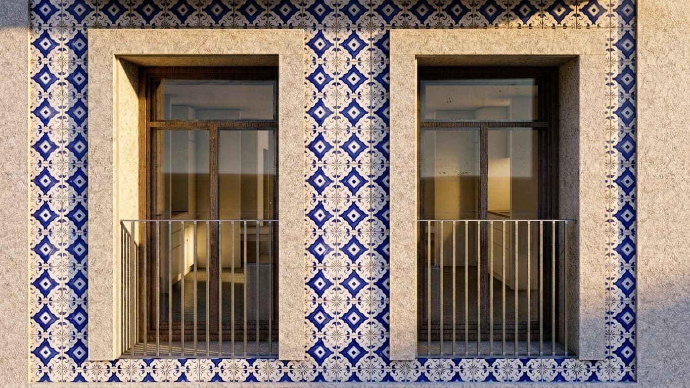 Projeto — fachada em azulejo
