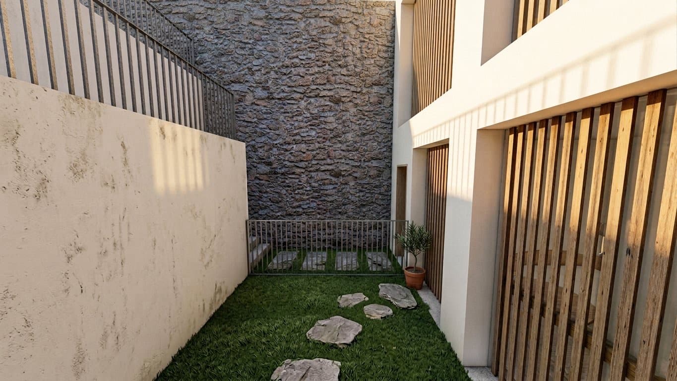 Projeto — caminho no jardim