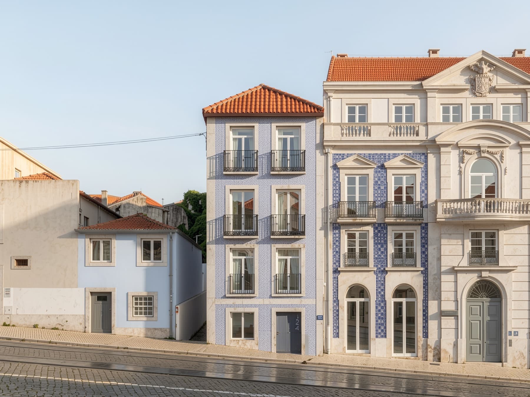 Projeto — a fachada na Rua do Pilar